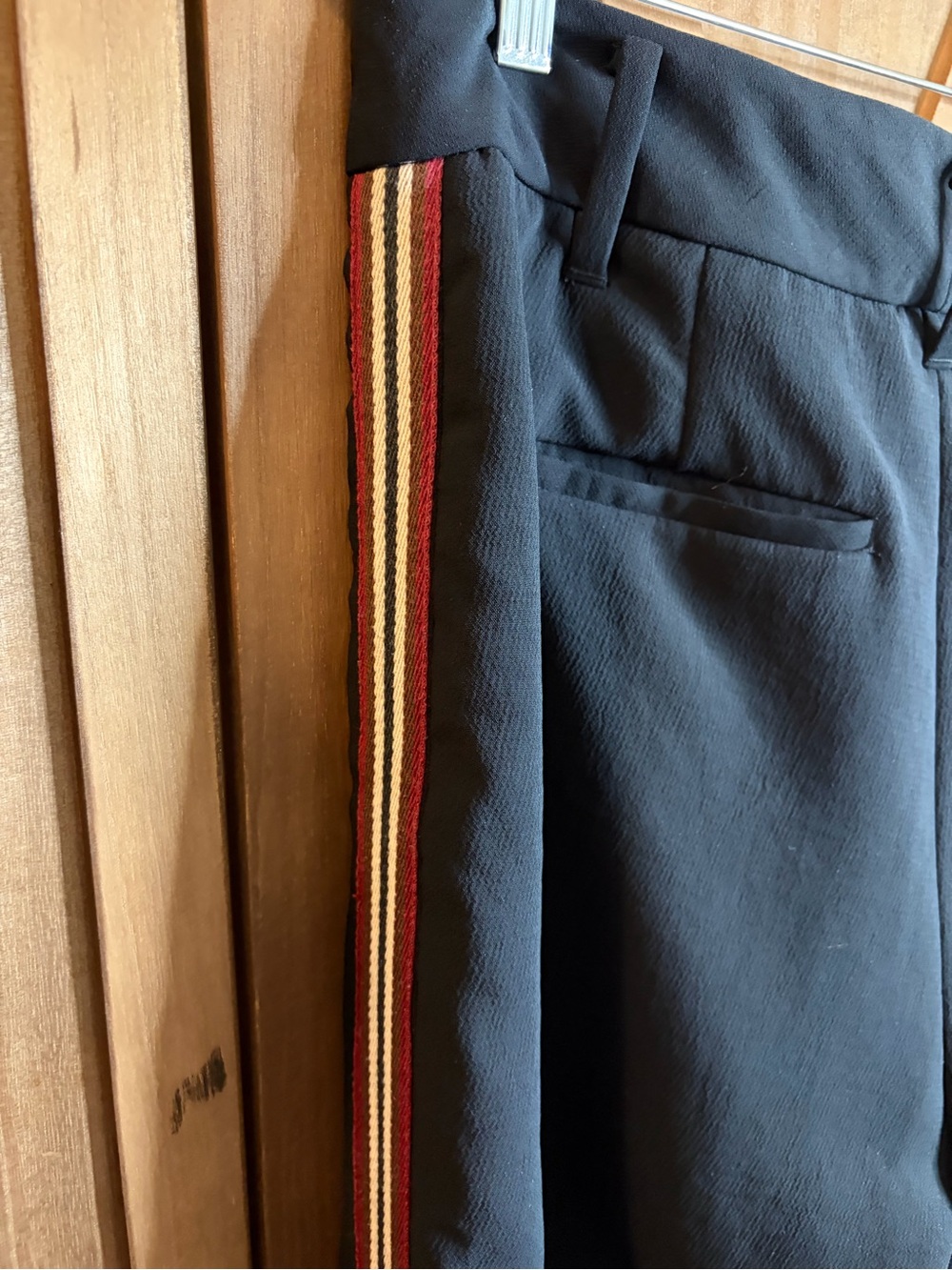 WILFRED Aritzia Black Side-Stripe Trousers SIZE 10